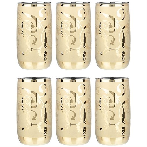 Набор стаканов из 6 шт "Грейс золотой" 330 мл - фото 397026