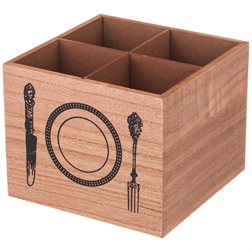 Подставка для столовых приборов коллекция "Vintage home" 15*15*12 см - фото 397161