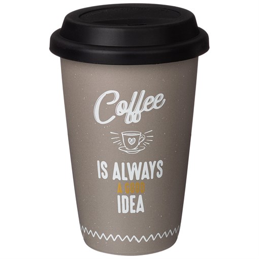 Кружка lefard coffemania с силиконовой крышкой, 390 мл - фото 397349