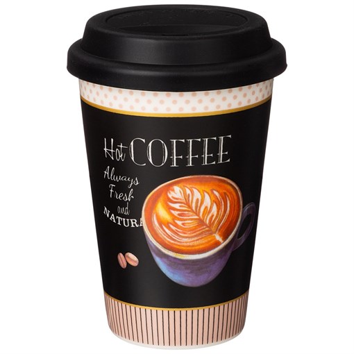 Кружка lefard coffemania с силиконовой крышкой, 390 мл - фото 397355