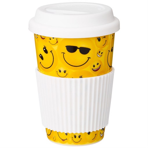 Кружка lefard coffemania с силиконовой крышкой и ободком, 390 мл - фото 397358