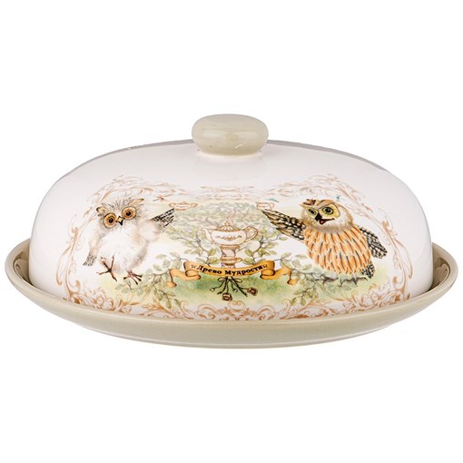 Блюдо для блинов с крышкой "Дерево мудрости" D=23 см H=10 см - фото 397427
