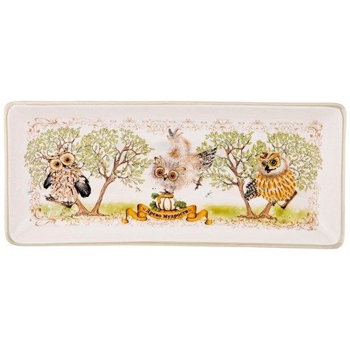 Блюдо "Дерево мудрости" 28*12 см H=3 см - фото 397436