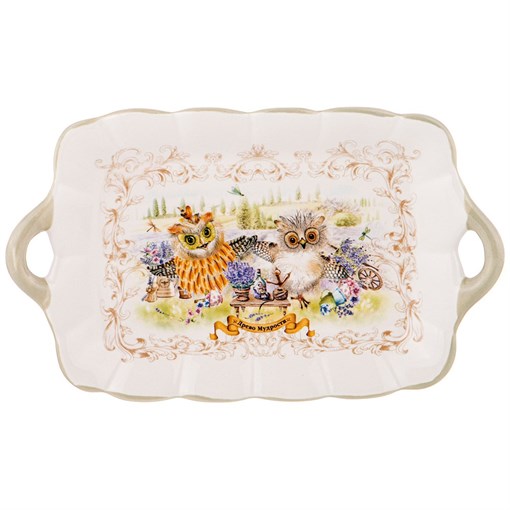 Блюдо "Дерево мудрости" 23,5*14 см H=2,5 см - фото 397444