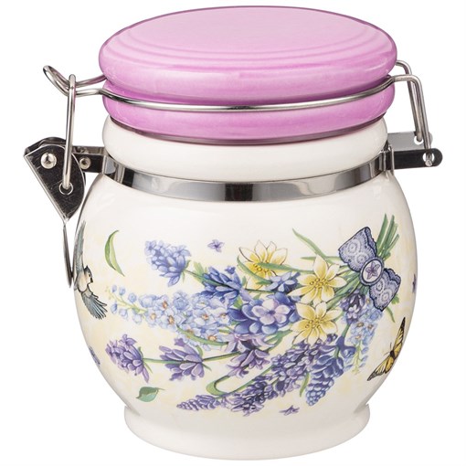 Емкость для сыпучих продуктов "Прованс лаванда" 10,5*10,5 см H=12 см / 450 мл - фото 397569