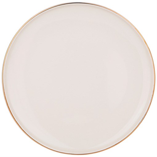 Тарелка обеденная bronco "Solo" 26,5 см бежевая - фото 397871