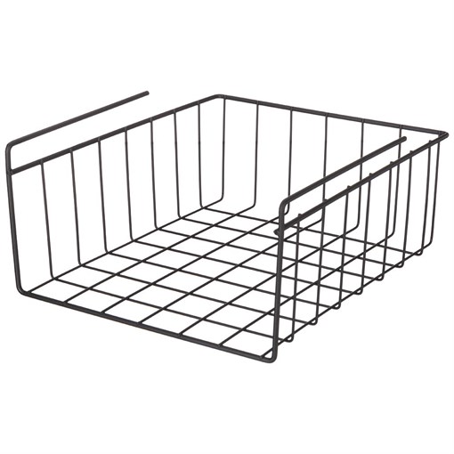 Подвесная корзина на полку 24*28*12 см цвет: черный - фото 398280