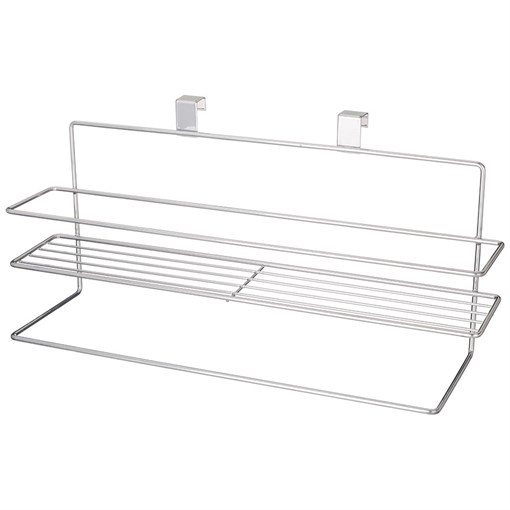 Навесной держатель для полотенца с полкой 40*12*16 см цвет:хром - фото 398292