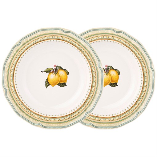 Набор тарелок суповых lefard "Лимоны" 2 шт - фото 398532