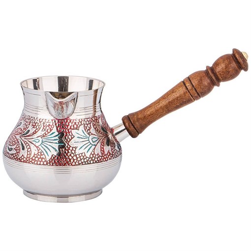 Турка 600 мл латунь. цветная эмаль - фото 398648