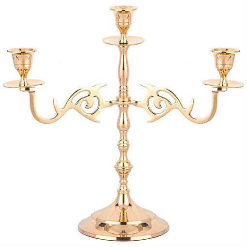 Подсвечник на 3 свечи 25*11*29 см латунь - фото 398656