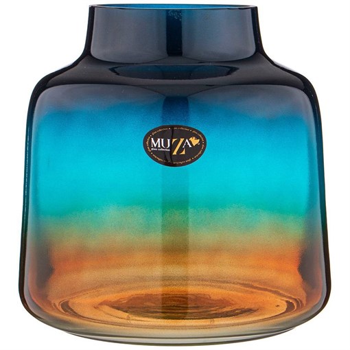 Ваза "Leona blue amber" H=20 см - фото 399034