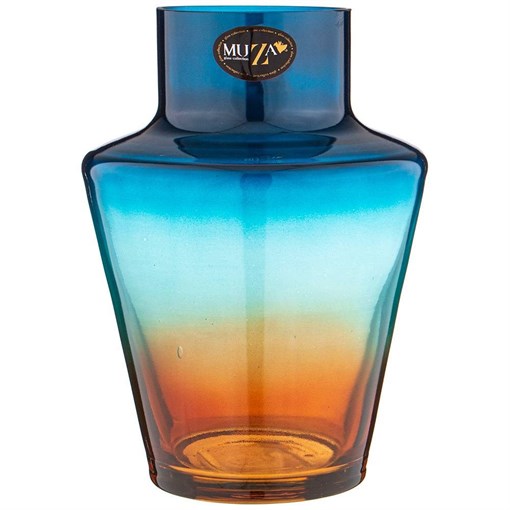 Ваза "Letik blue amber" H=25 см - фото 399036