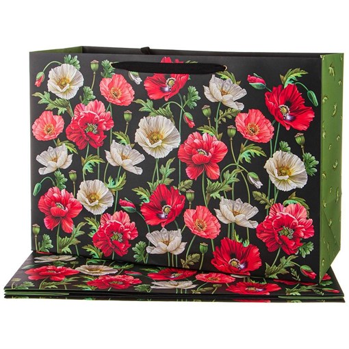 Комплект бумажных пакетов из 4 шт "Маки" - фото 399067