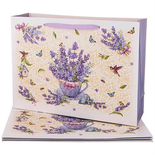 Комплект бумажных пакетов из 4 шт "Прованс. лаванда" - фото 399078