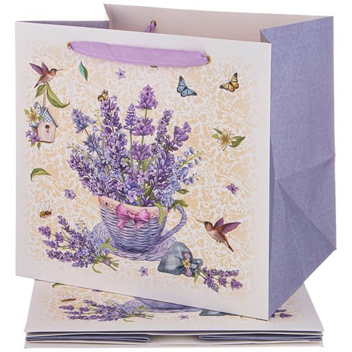 Комплект бумажных пакетов из 4 шт "Прованс. лаванда" - фото 399080