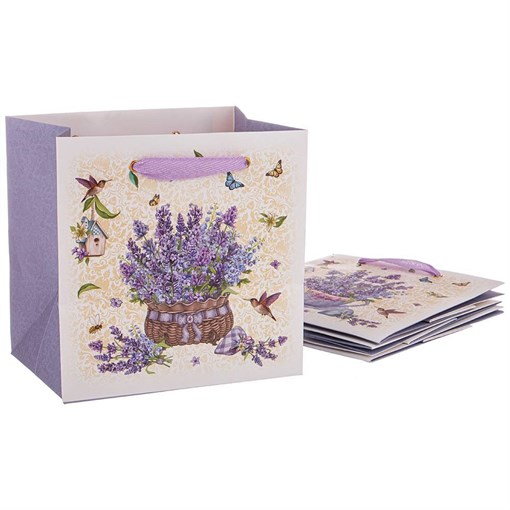 Комплект бумажных пакетов из 4 шт "Прованс. лаванда" 20*20*15 см - фото 399081