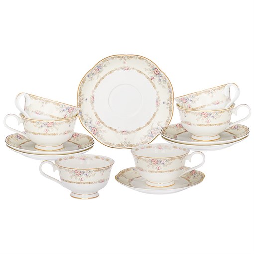 Чайный набор lefard "Цветочная аллея" на 6 пер. 12 пр. 220 мл - фото 399483