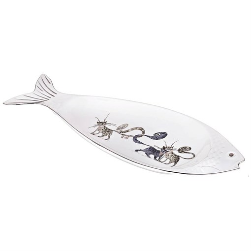 Блюдо для рыбы lefard "Котики" 48*17*4 см - фото 399501