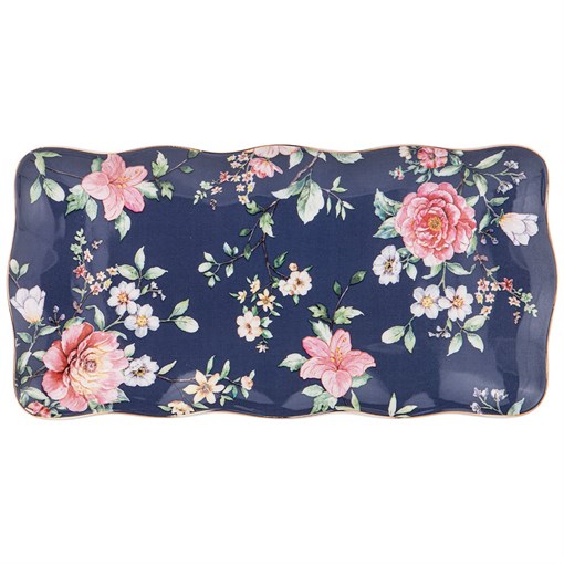 Блюдо прямоугольное lefard "Grace" 30,5 см синее - фото 399549