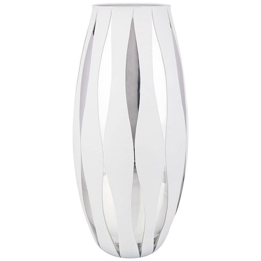 Ваза "Amarillys hilary silver/white" H=37 см - фото 399588