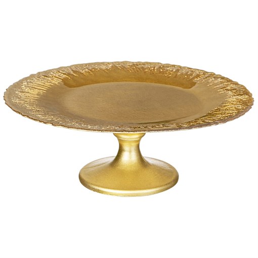 Блюдо на ножке "Golden glow" 33 см - фото 399661