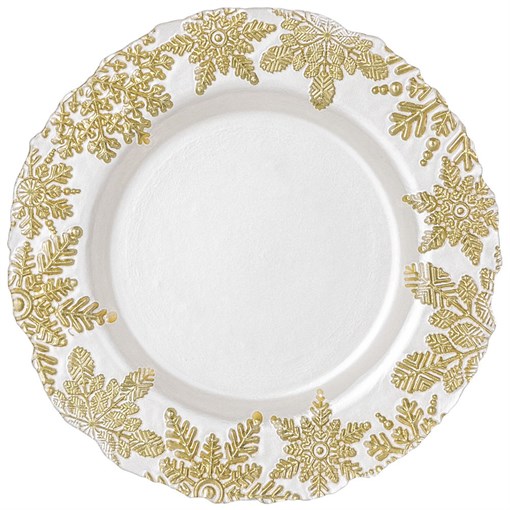 Тарелка "Celebration white" 22 см - фото 399673