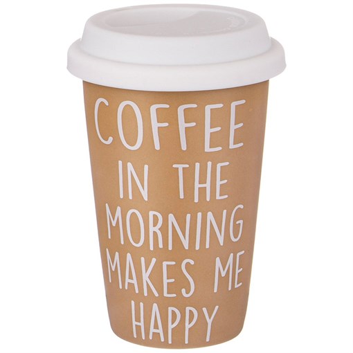 Кружка lefard кофемания с сил. крышкой, 380 мл - фото 400034