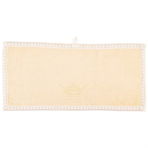 Полотенце "Королева красоты",45х70. махра,золотистый,вышивка,100% хлопок 400гр\м - фото 400139