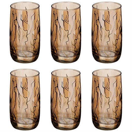 Набор из 6-ти стаканов "Revolution", мед, 330 мл - фото 400777