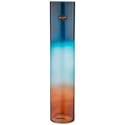 Ваза "Perfetti blue amber" D=15 см H=70 см - фото 400932