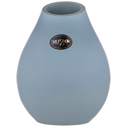 Ваза "Eva satin grey" H=19 см - фото 400940