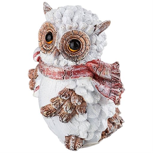 Фигурка декоративная "Совенок в шарфе новогодний" - фото 401371