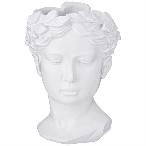 Ваза декоративная "Голова венеры" 15,5*22 см цвет: белый - фото 401506