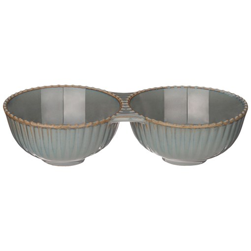 Менажница для закусок, соусов 2 секции bronco "Soul kitchen" 16*8*4 см 70 мл синий - фото 401546