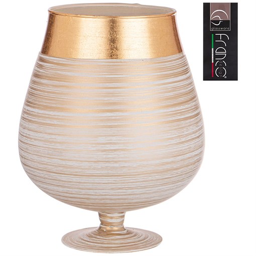 Ваза napolion "Julia" gold white H=23 см - фото 401862