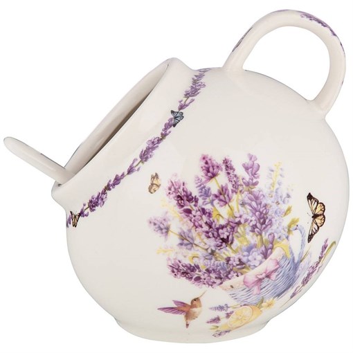 Солонка с ложкой  lefard "Прованс лаванда" 10*5 см - фото 401888