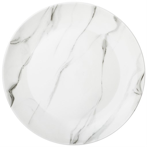 Тарелка обеденная lefard bianco marble 25,5 см - фото 402117