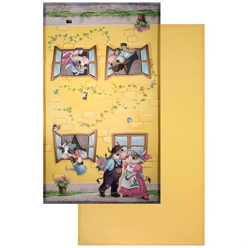 Набор полотенец из 2-х шт "Свидание",40х70 см ,жёлтый, 100% хлопок,твил - фото 402143