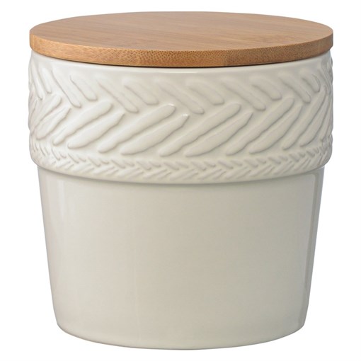 Банка для хранения Country Mill, D12 см, светло-бежевая - фото 403934