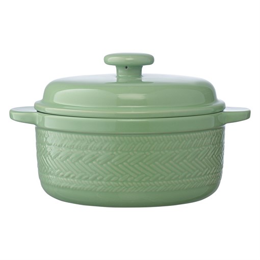 Кастрюля жаропрочная Country Mill, 1,9 л, светло-зеленая - фото 403981