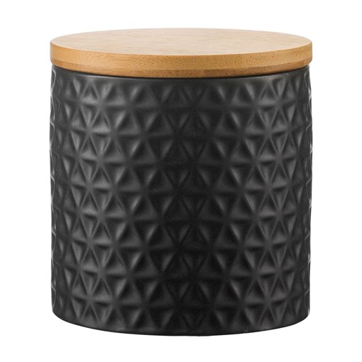 Банка для хранения керамическая Farah, 480 мл, черная - фото 404028