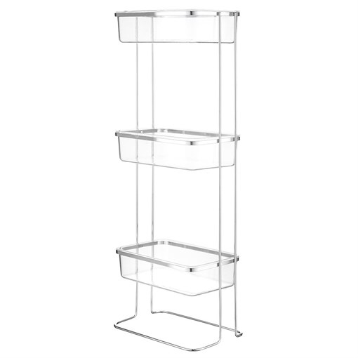 Полка напольная трехъярусная Siv, хром - фото 404420