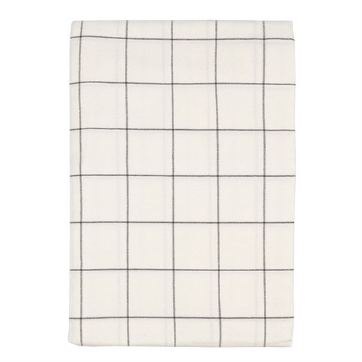 Скатерть из хлопка белого цвета в клетку из коллекции Essential, 170х250 см - фото 405131