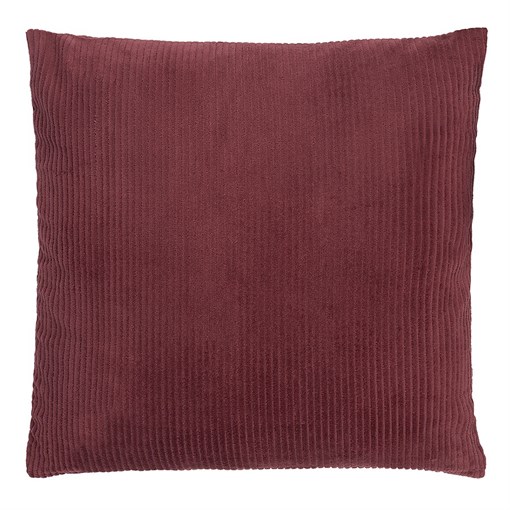 Чехол на подушку фактурный из хлопкового бархата бордового цвета  из коллекции Essential, 45х45 см - фото 405216