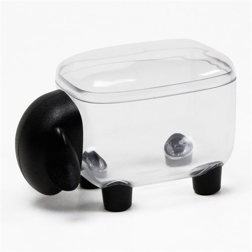 Контейнер для мелочей Sheepshape, черный с прозрачной крышкой - фото 405731