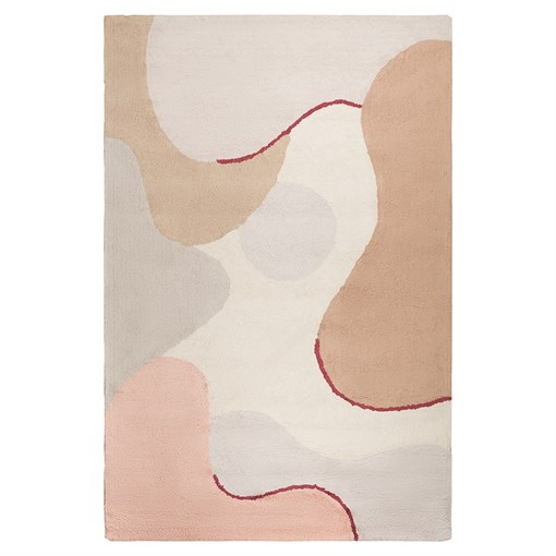 Ковер из хлопка бежевого цвета с авторским принтом из коллекции Freak Fruit, 120х180 см - фото 405776