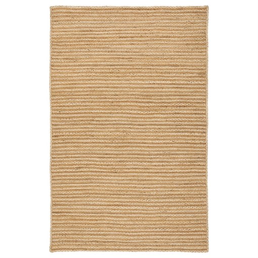 Ковер из джута бежевого цвета в полоску из коллекции Ethnic, 200х300 см - фото 406212
