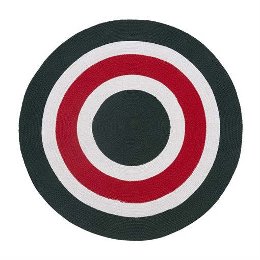 Ковер из хлопка Target темно-зеленого цвета из коллекции Ethnic, D90 см - фото 406217