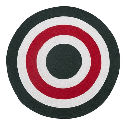 Ковер из хлопка Target темно-зеленого цвета из коллекции Ethnic, D120 см - фото 406222